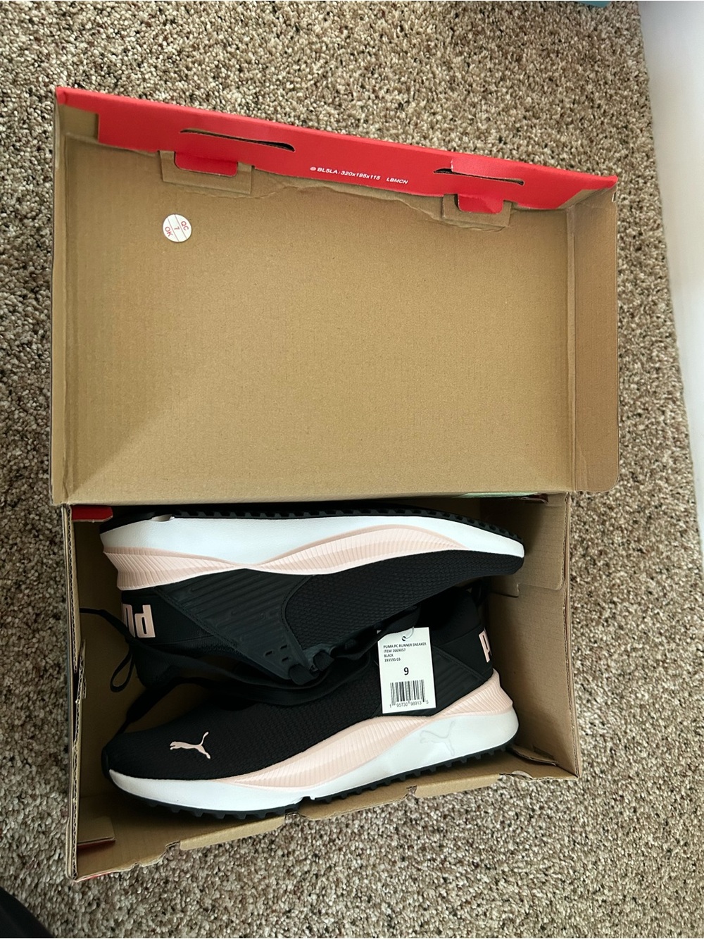 NWT - Puma Women's Black & Light Pink Athletic Sneakers - Picture 6 of 10
